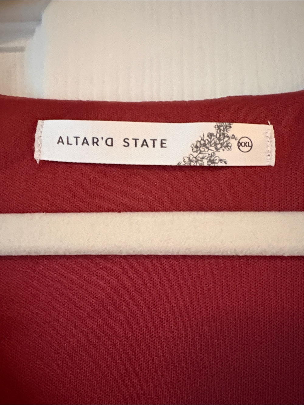 Altar'd State Deep Rust Ruffle Tie-Front Cardigan - Picture 2 of 4